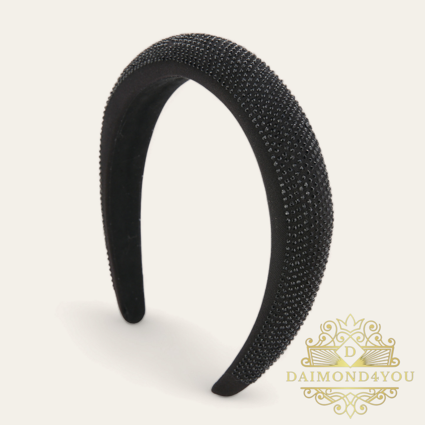 Daimond haarband zwart