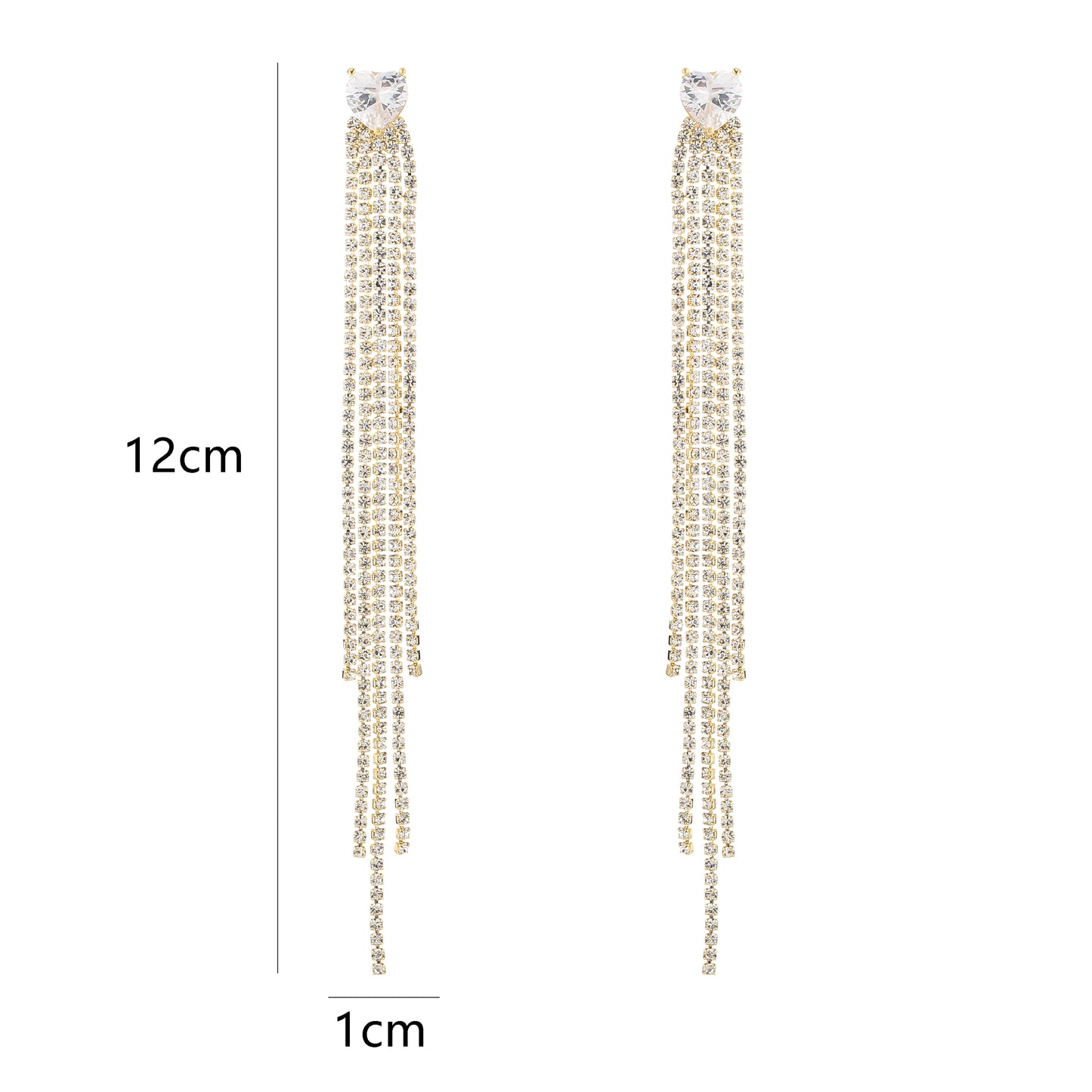 Long swarovski oorbellen