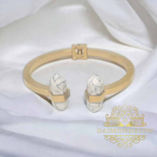 stone bracelet gold
