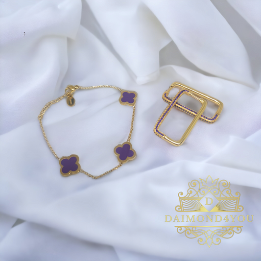 Purple daimond set