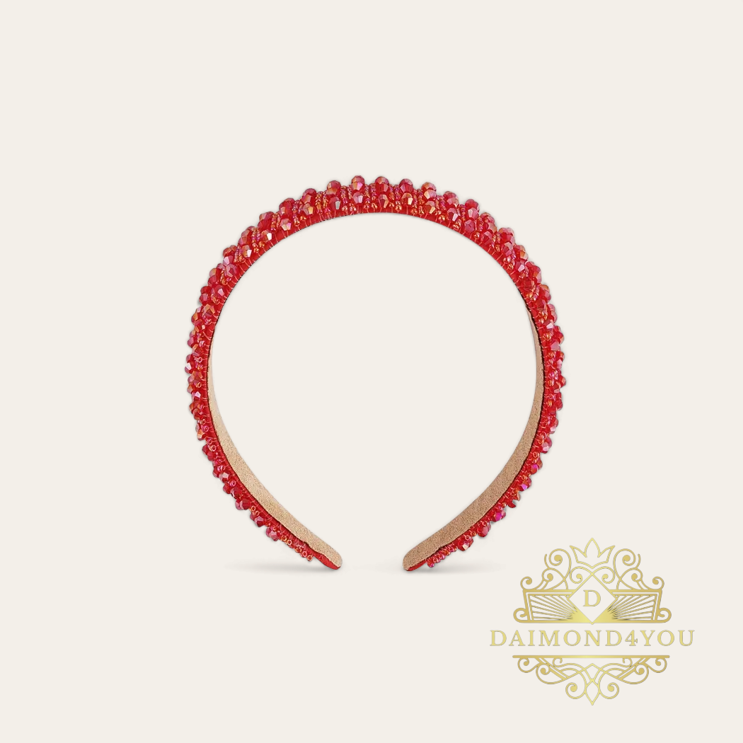 Daimond haarband rood