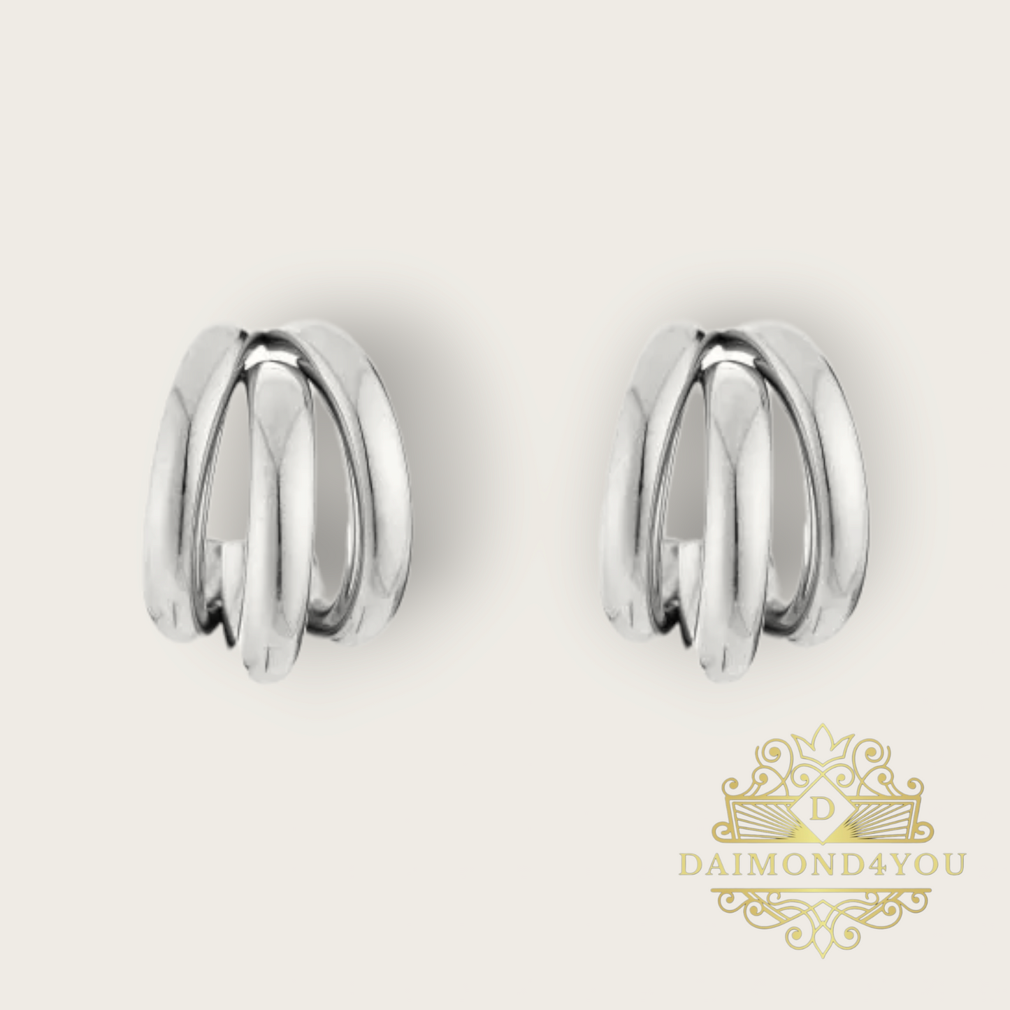 Trio hoops silver