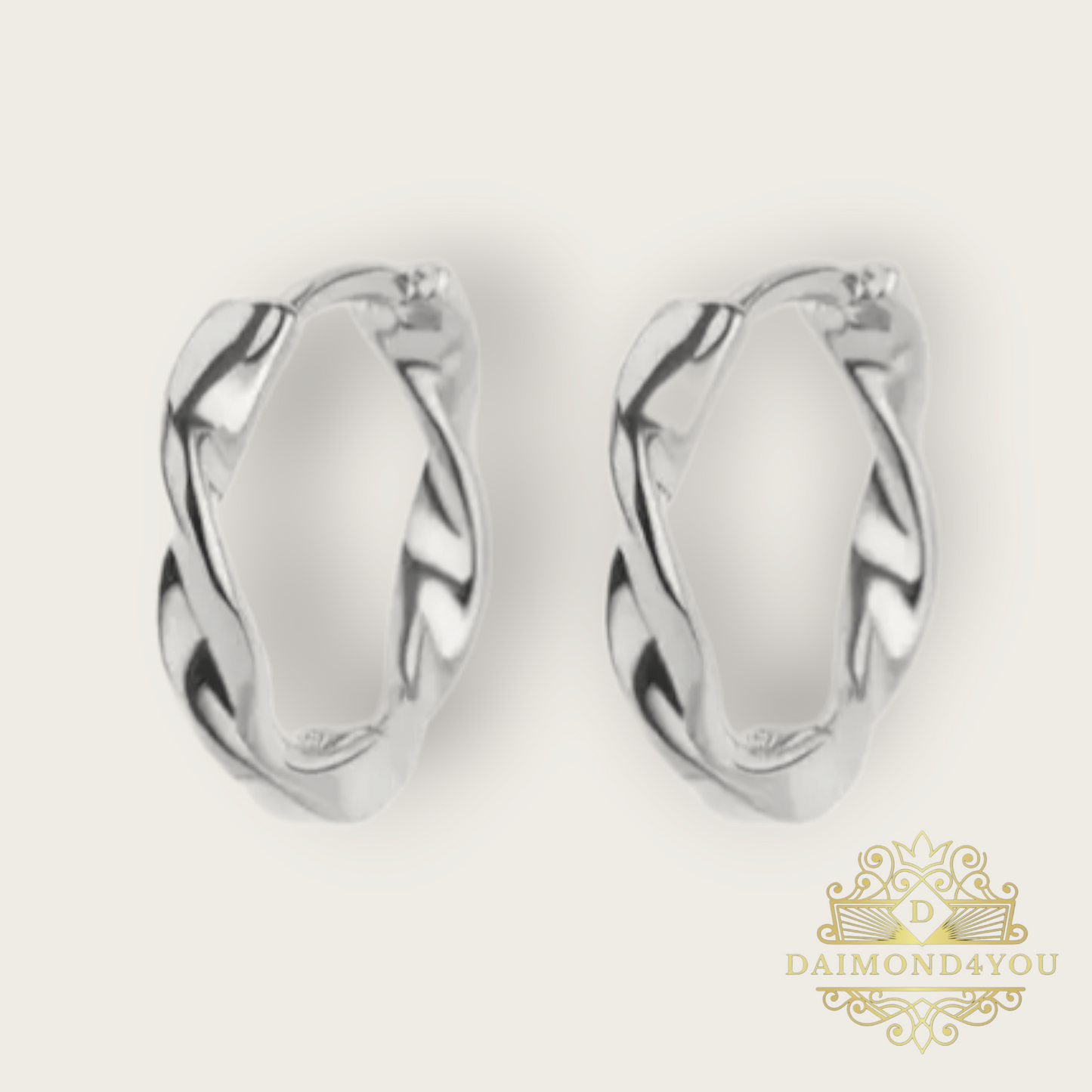 Twist oorbellen silver