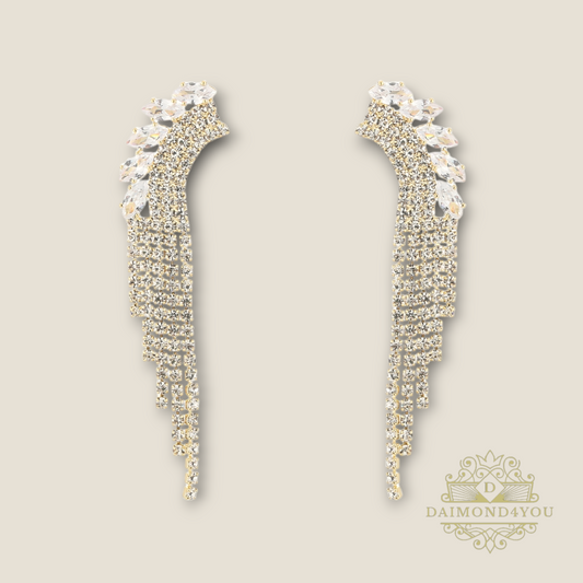 Schelp swarovski oorbellen