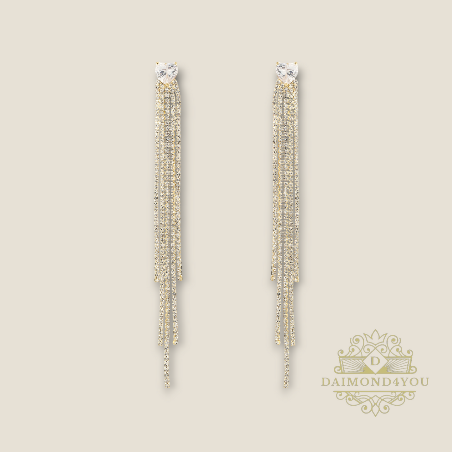 Long swarovski oorbellen