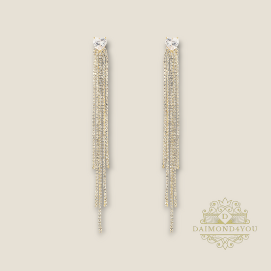Long swarovski oorbellen